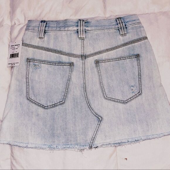 Free People Sidecar Denim Mini-Skirt 26 or 27 NWT - Picture 4 of 12